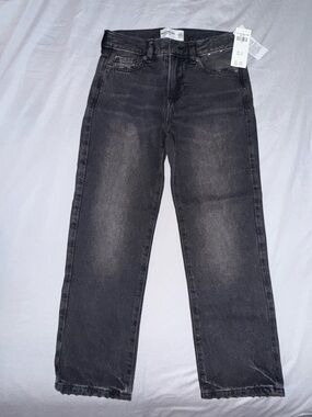 abercrombie kids boys - black faded loose jean